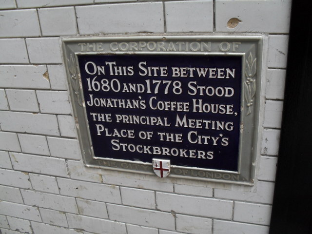 File:Blue plaque in Change Alley - geograph.org.uk - 1759851.jpg