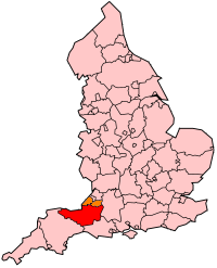 Lokasi Somerset di England