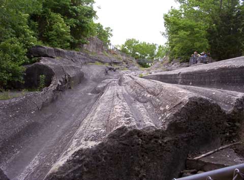 Glacial grooves stemming from the Wisconsin glaciation at Kelleys Island, Ohio