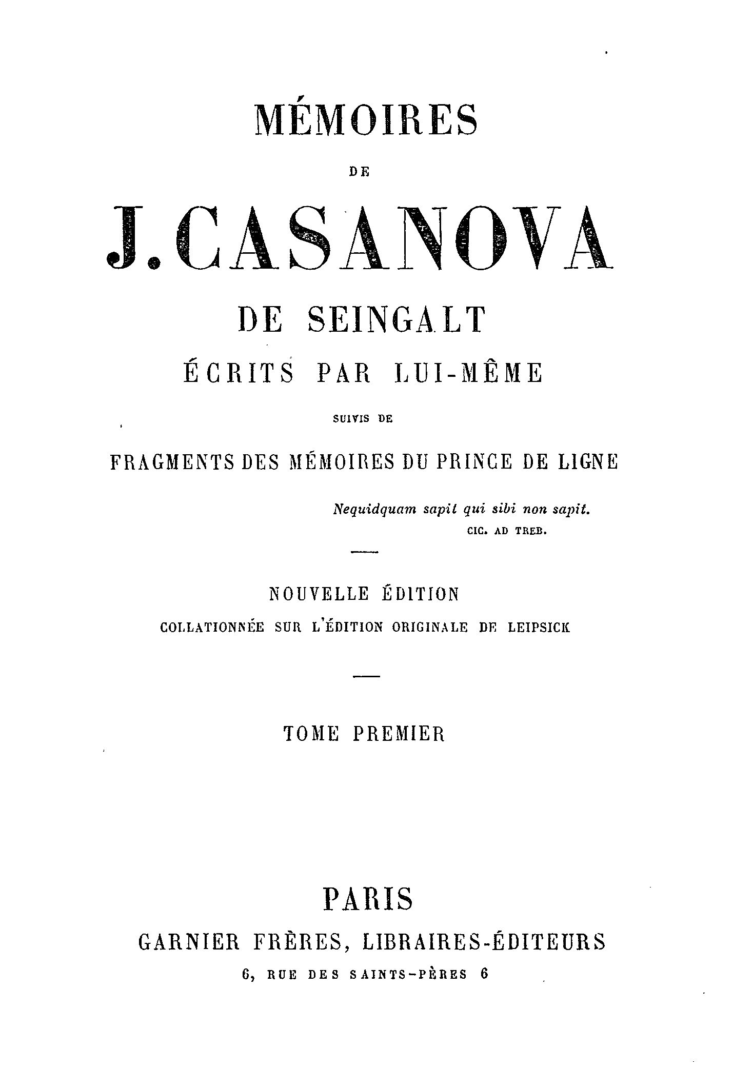 Histoire De Ma Vie Casanova Wikipedia