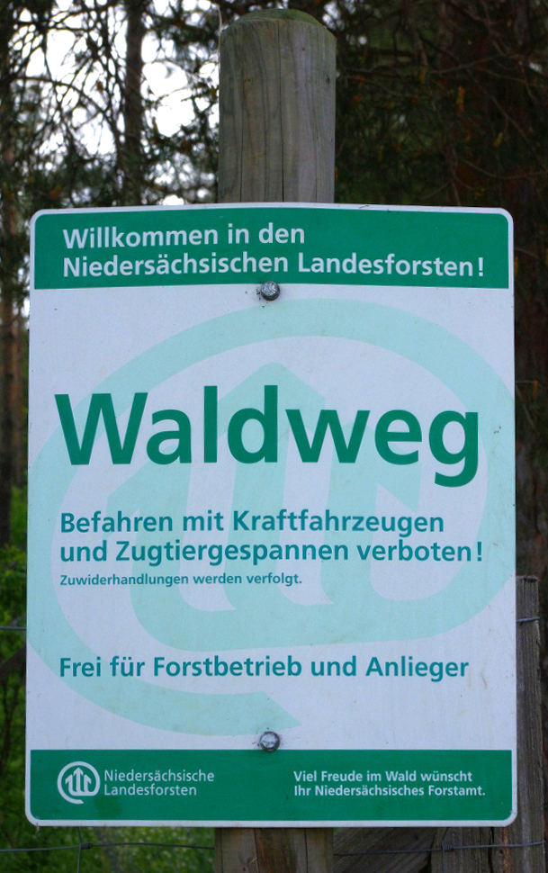 Schild Forstverwaltung