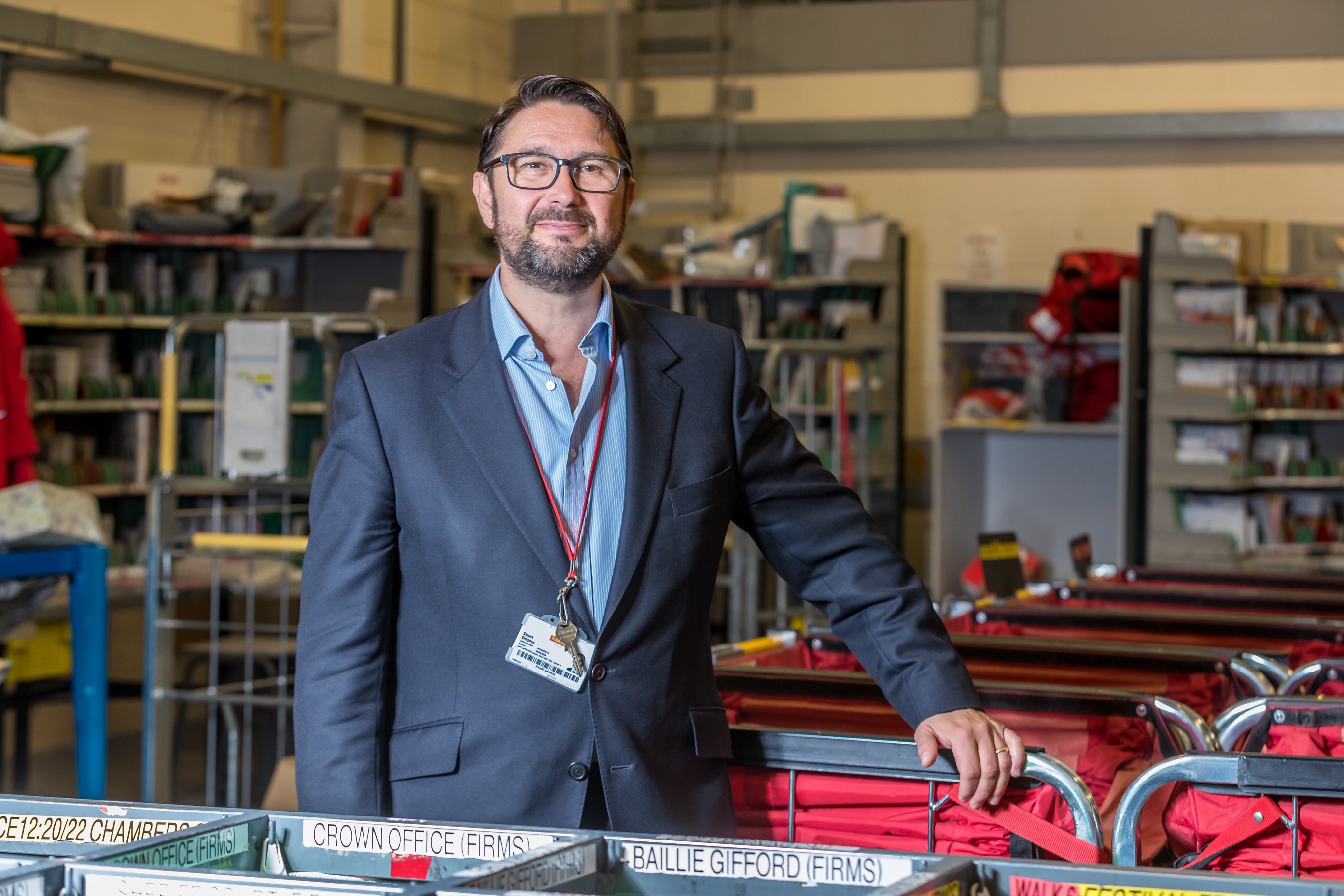 Simpson visits a Royal Mail Delivery Office