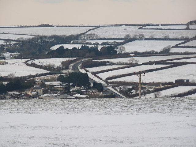 File:The A361 passing Dean Farm - geograph.org.uk - 1654486.jpg