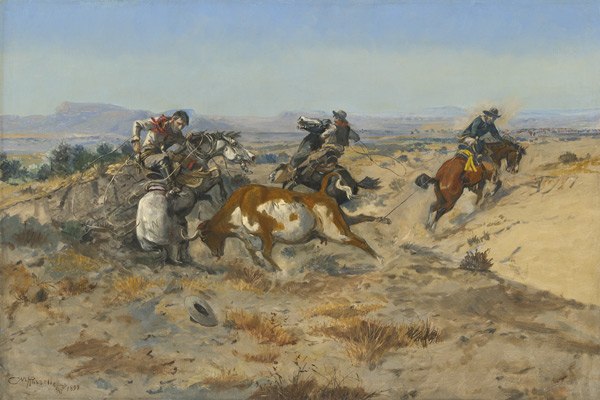 When Cowboys Get in Trouble (The Mad Cow), 1899, Oil on canvas, Sid Richardson Museum, Fort Worth, Texas [26]