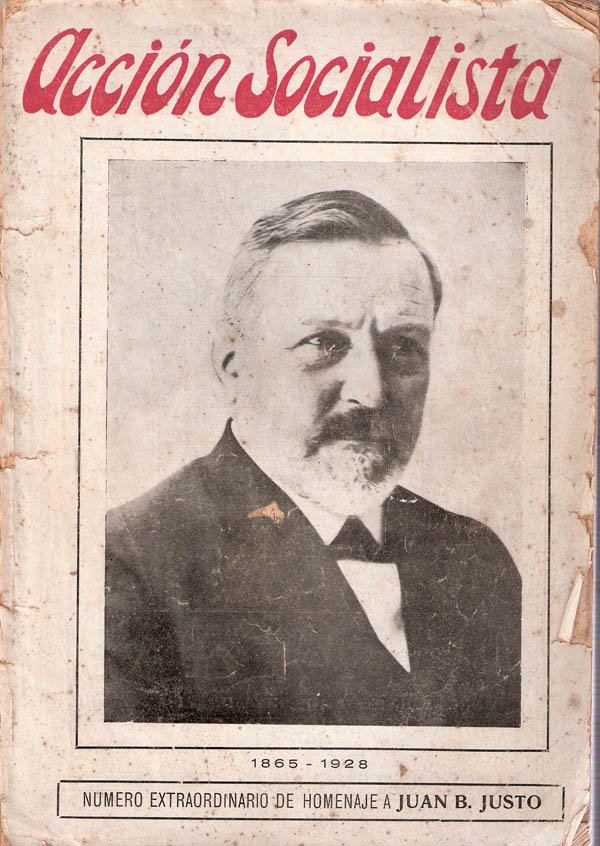 Edición de 1928 de la revista ''Acción Socialista'', en homenaje al fallecimiento de Juan B. Justo.