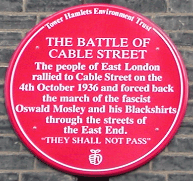 Commemorative plaque in Dock Street