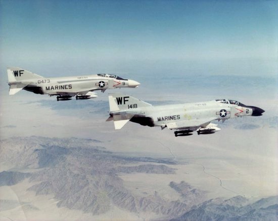 Before the introduction of the tri-service designation system, the F-4 Phantom II was designated F4H by the U.S. Navy, and F-110 Spectre by the U.S. Air Force.