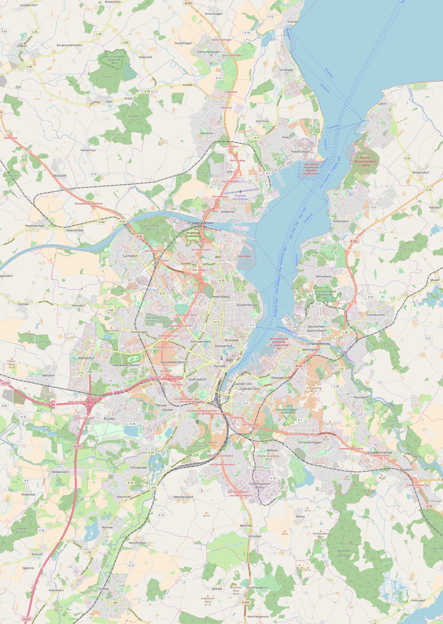 karte kiel File Kiel Map Png Wikimedia Commons karte kiel