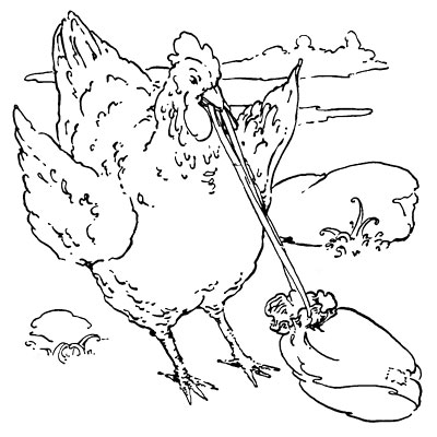 red hen clipart