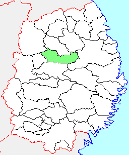 玉山村の県内位置図