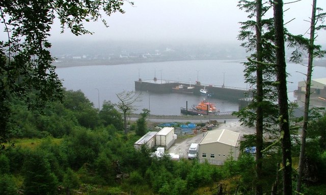 File:Pier and Lifeboat Station From Culag Woods - geograph.org.uk - 242993.jpg