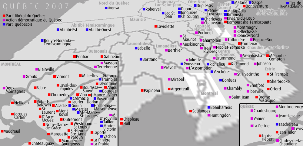 Results by region and riding Quebec elections 2007.png