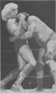 Flair (left) in a 1981 match against Ernie Ladd Ric Flair and Ernie Ladd, 1981.png