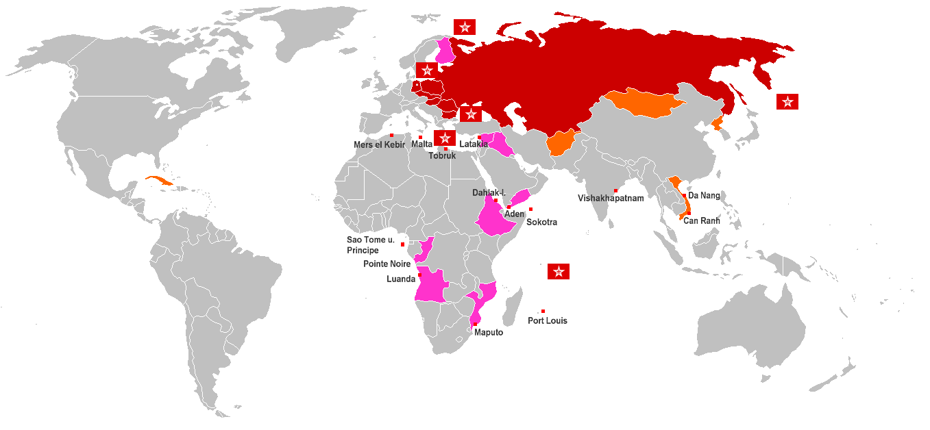 Пункты базирования ВМФ СССР, 1984 год