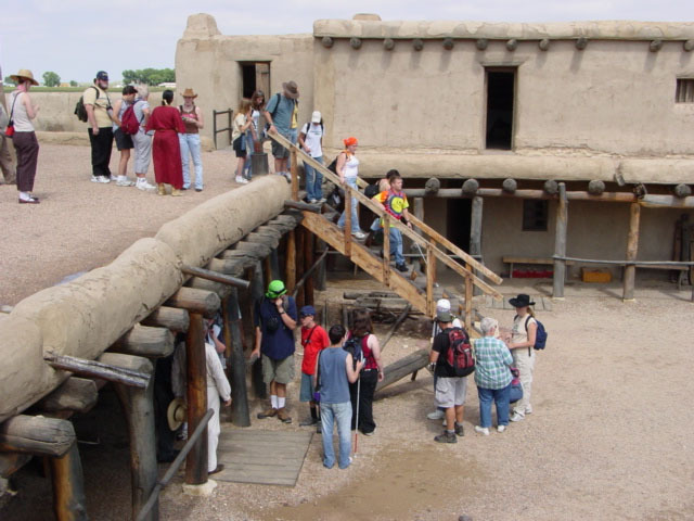 File:Students descending the ladder at Bent's Old Fort National Historic Site (12831beb9a344bb5b64b7cd5c8c5f8f8).JPG