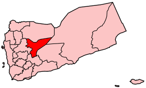Map o Yemen showin Ma'rib govrenorate.