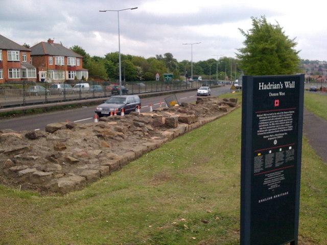 File:A69 along side a section of Hadrian's Wall - geograph.org.uk - 1310780.jpg