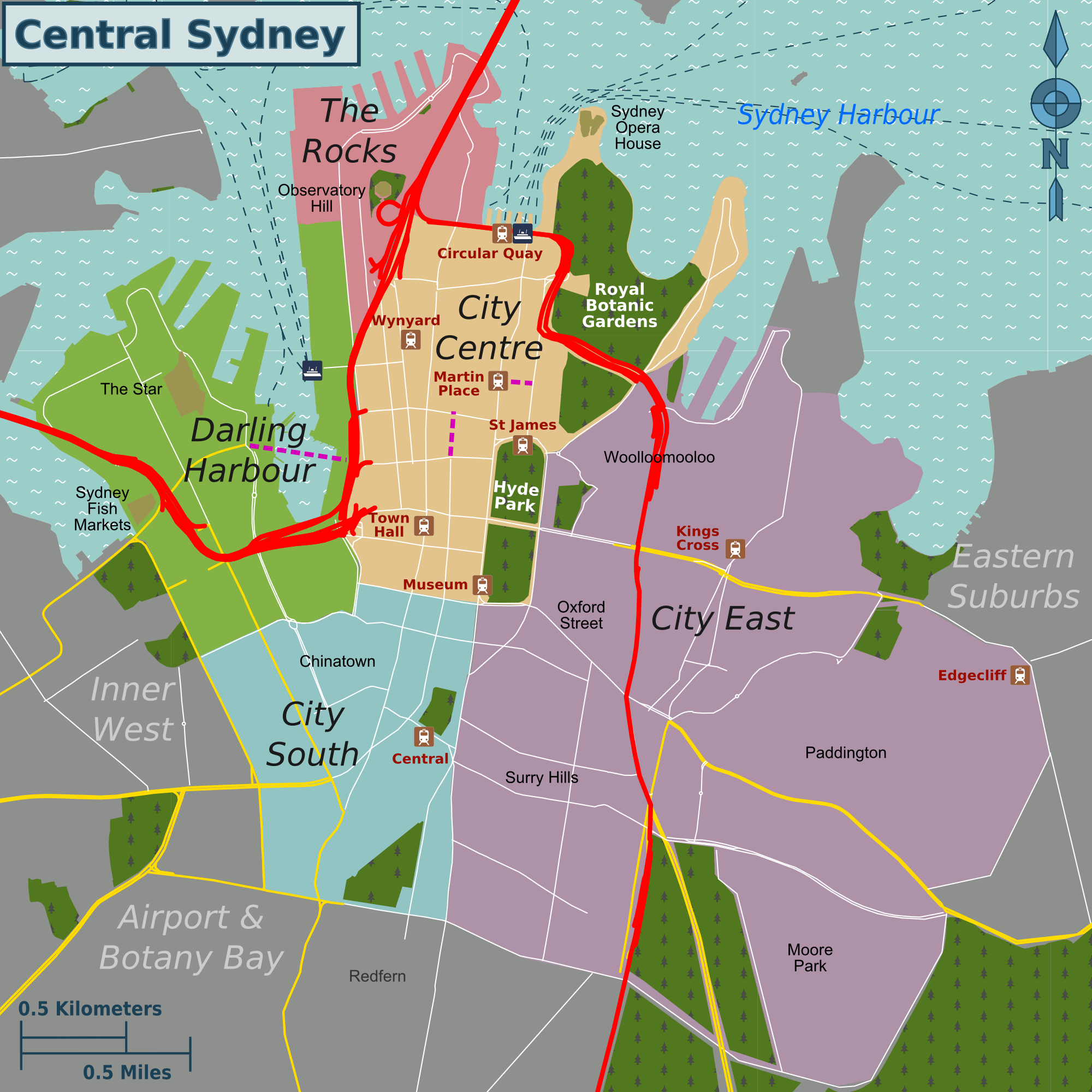 George Street SYDNEY City Walk On A Cloudy Autumn Day - Haymarket To  Circular Quay, Sydney Australia 