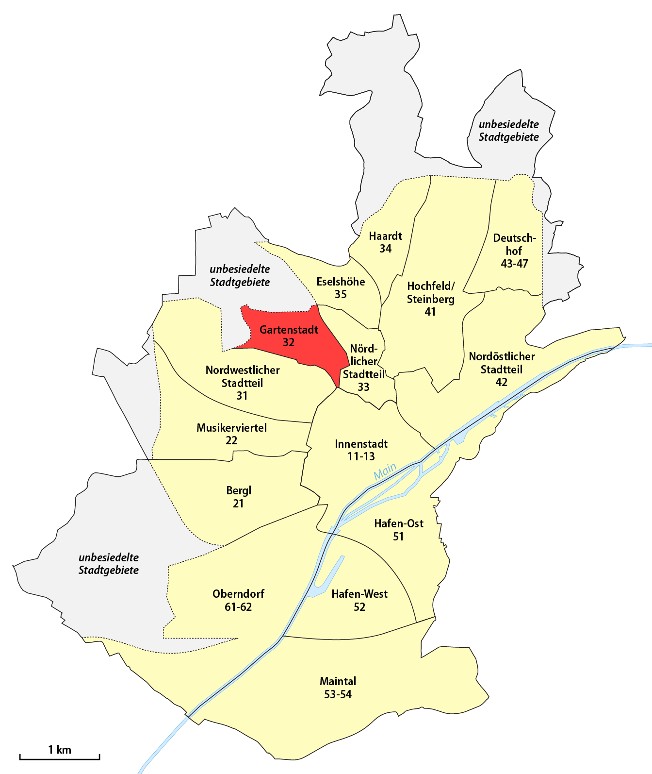 schweinfurt karte File Karte Schweinfurt Stadtteil 32 Gartenstadt Png Wikimedia Commons schweinfurt karte