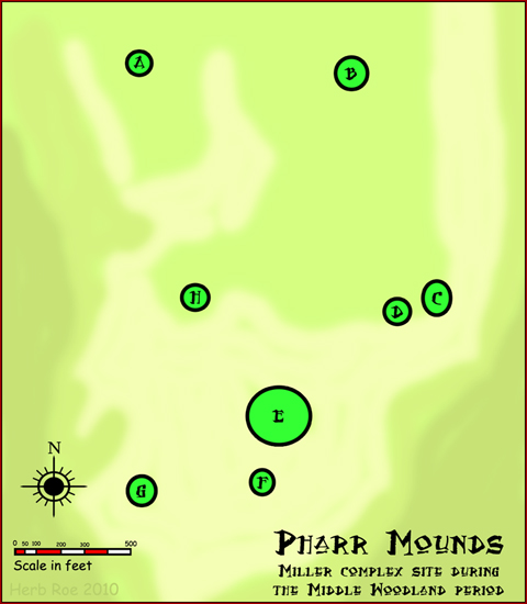 Diagram of Pharr Mounds
