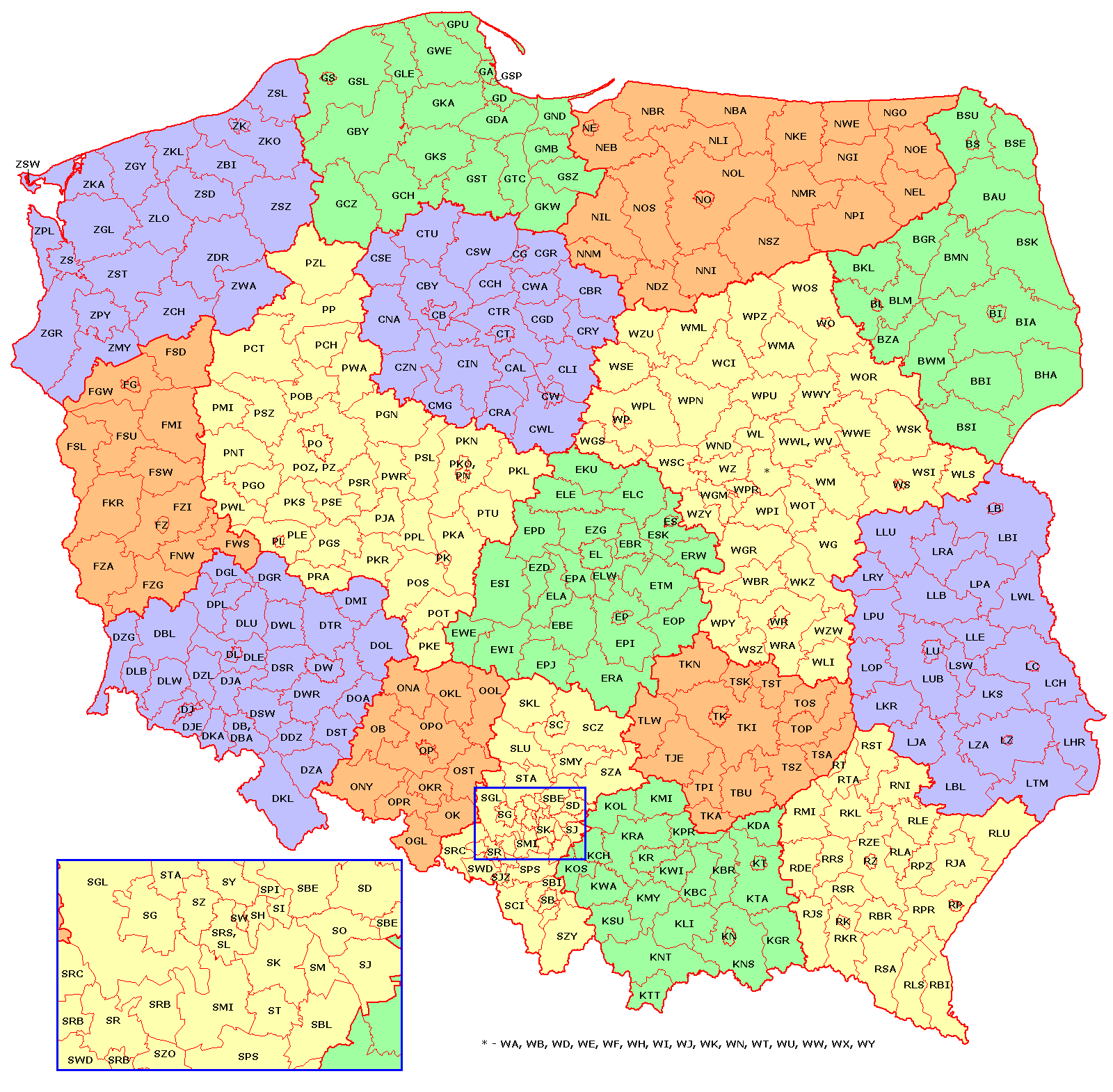 Польша административно территориальное