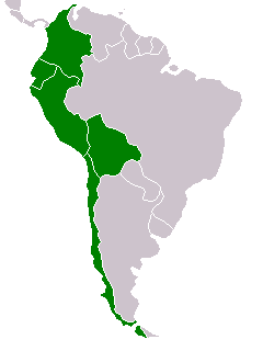 Colombia, Ecuador, Peru, Bolivia, Chile