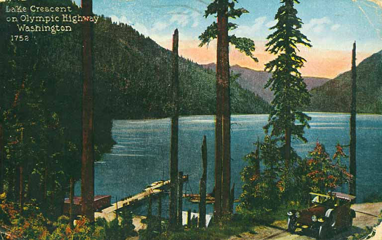 File:Automobile on Olympic Highway over looking Lake Crescent (WASTATE 1542).jpeg