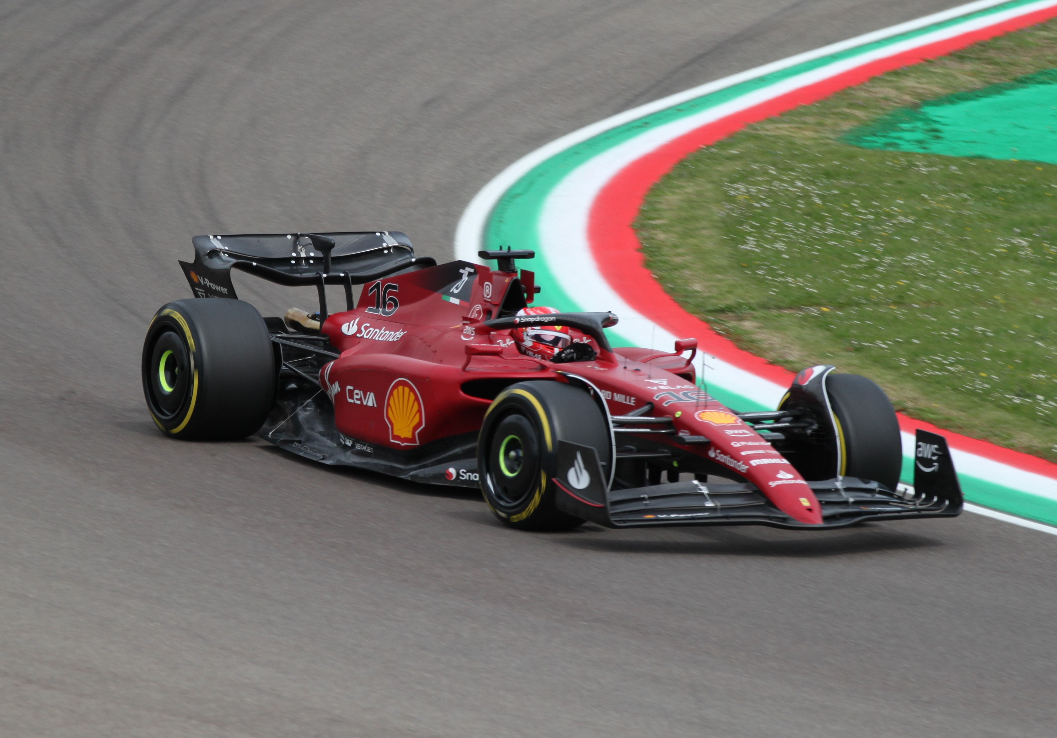 File:2022 Emilia Romagna GP - Ferrari F1-75 of Charles Leclerc.jpg