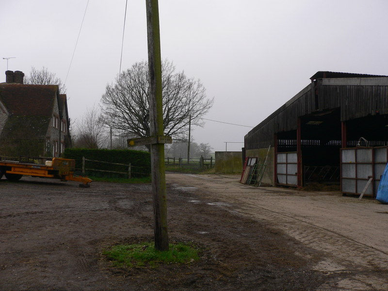 File:Farmyard with footpath signs - geograph.org.uk - 2274298.jpg