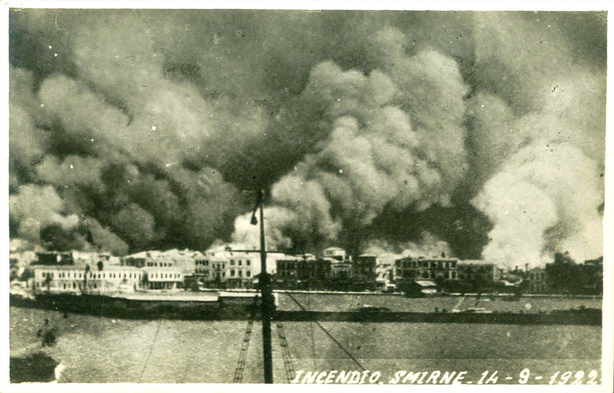 The Great Fire of Smyrna as seen from an Italian ship, 14 September 1922