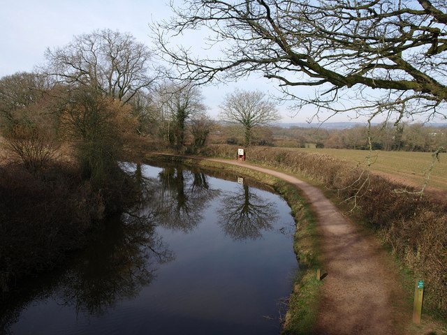 Grand Western Canal at Manley Bridge - geograph.org.uk - 1765089