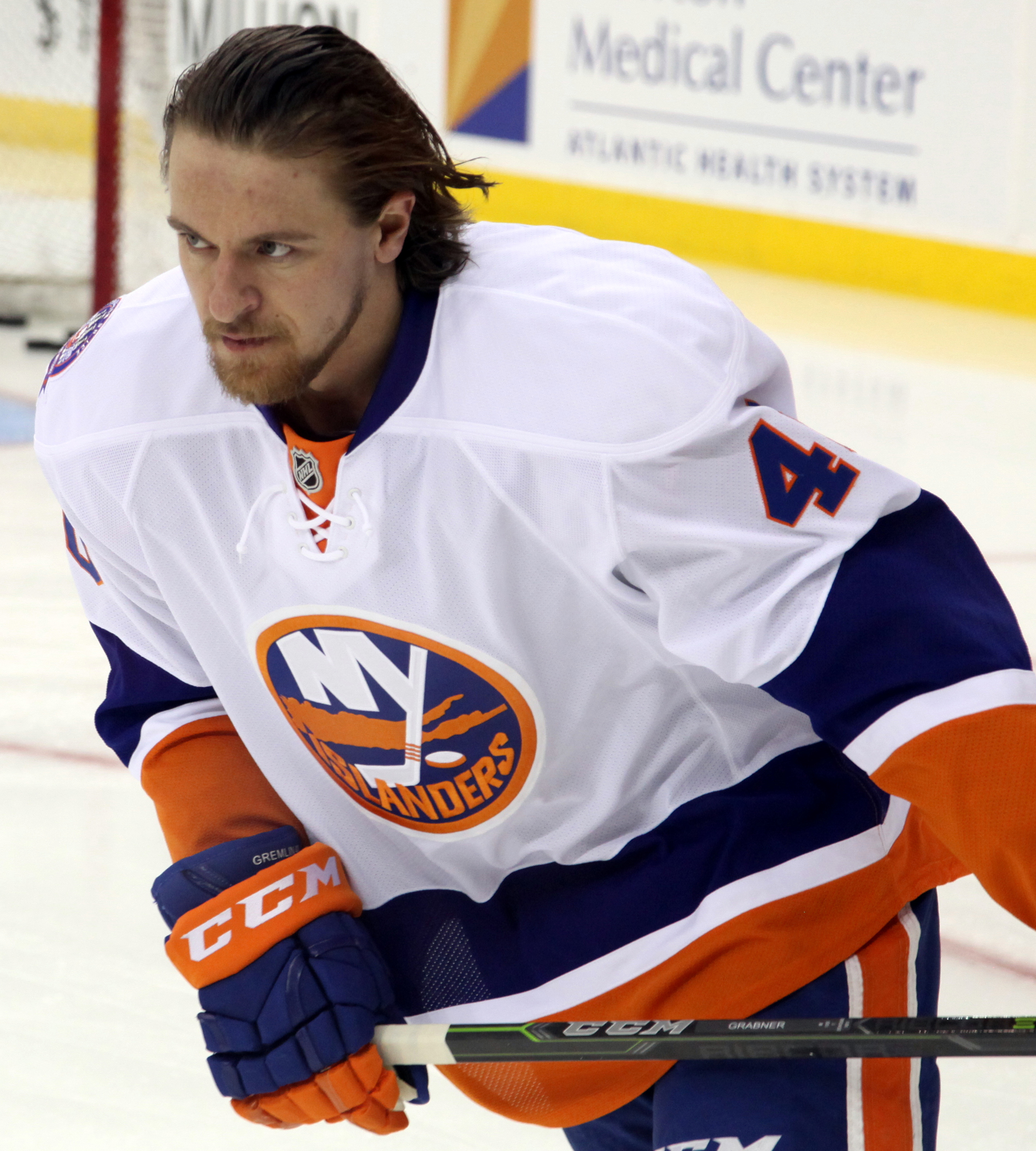 Grabner with the [[New York Islanders]] in 2015