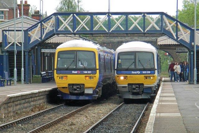 File:Passing trains - geograph.org.uk - 424016.jpg