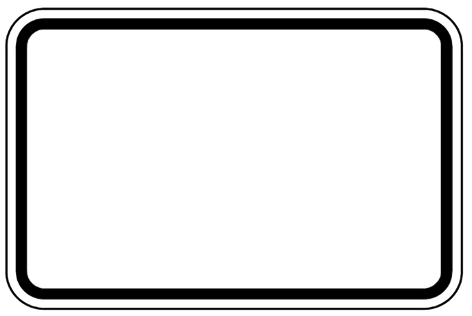 File:Road sign frame, black & white, horizontal, empty, silhouette with transparent   - Wikimedia Commons