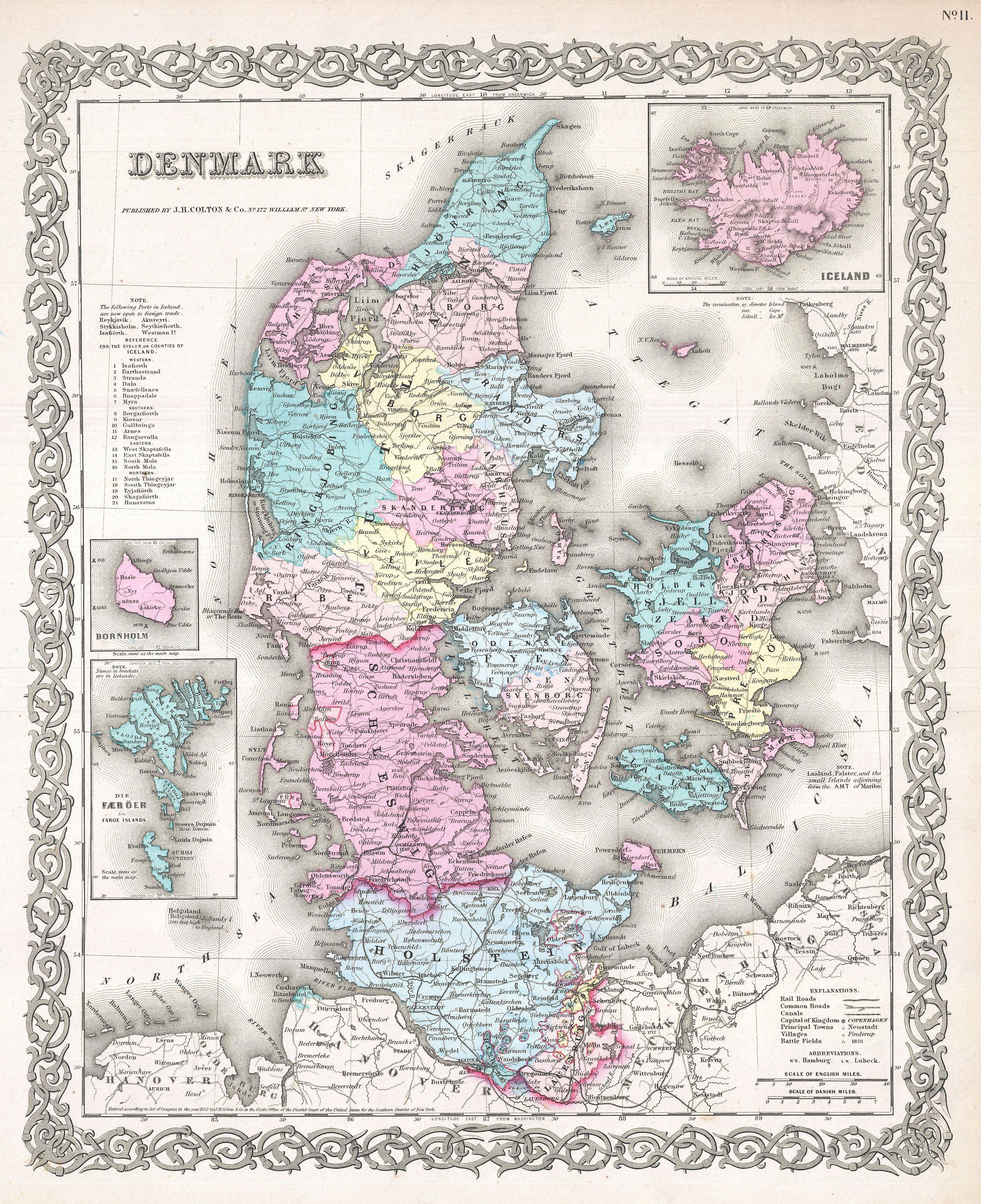 1855_Colton_Map_of_Denmark_ _Geographicus_ _Denmark colton 1855