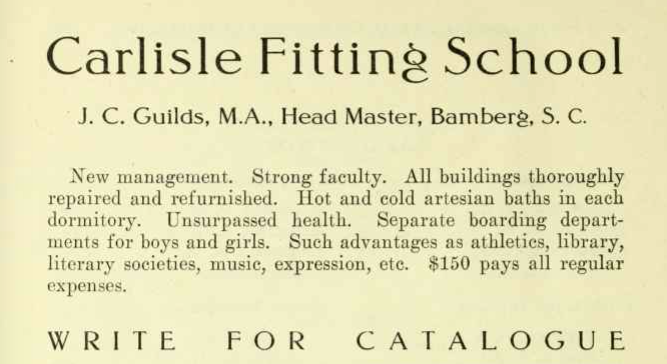 File:1910 Advertisement for Carlisle Fitting School.png