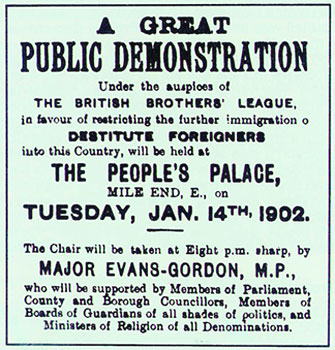 Anti-immigration poster, from 1902