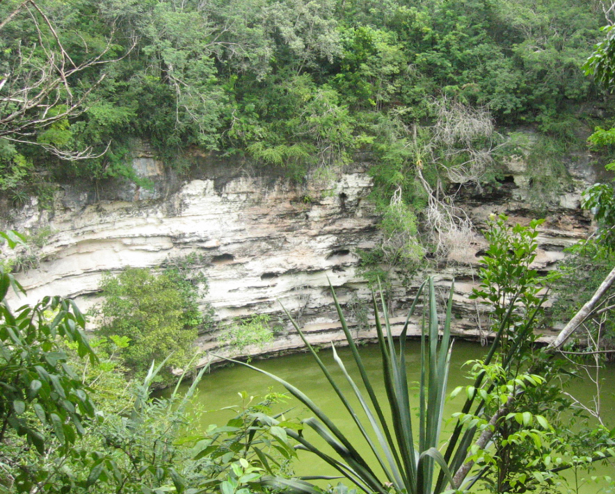 The Sacred Cenote at Chichén Itzá Archaeological Park.