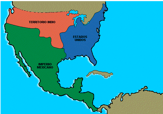 El Mapa De Mexico En 1800 File:imperio Mexicano.gif - Wikimedia Commons