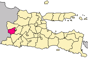 Peta Kabupatén Magetan ring Jawa Timur