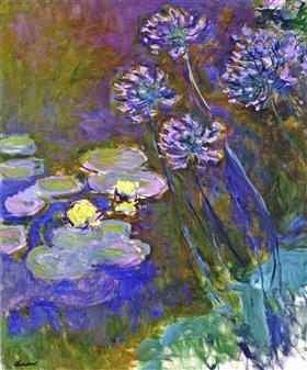 File:Monet - water-lilies-and-agapanthus-1917.jpg