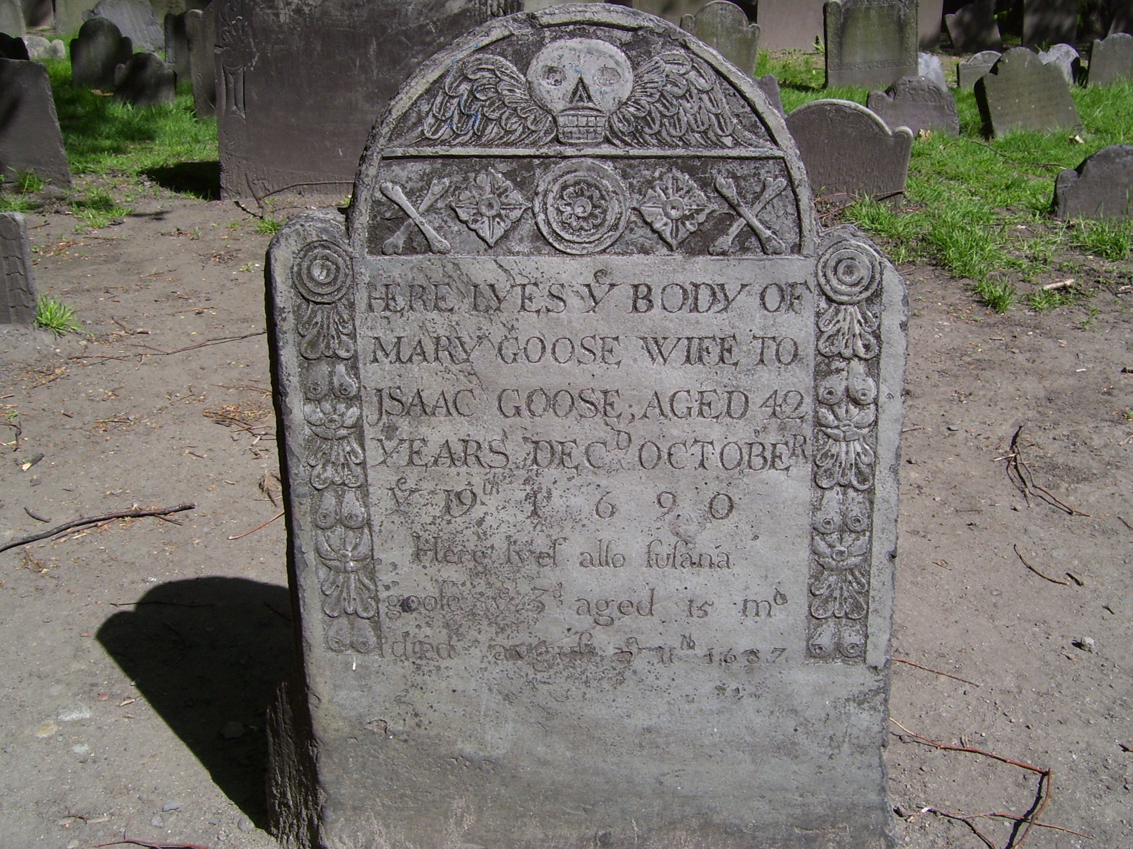 Mother goose gravestone