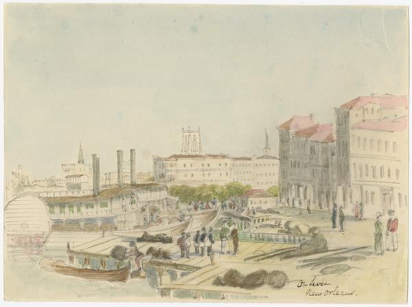 File:On Levee, New Orleans watercolor 1845.jpg