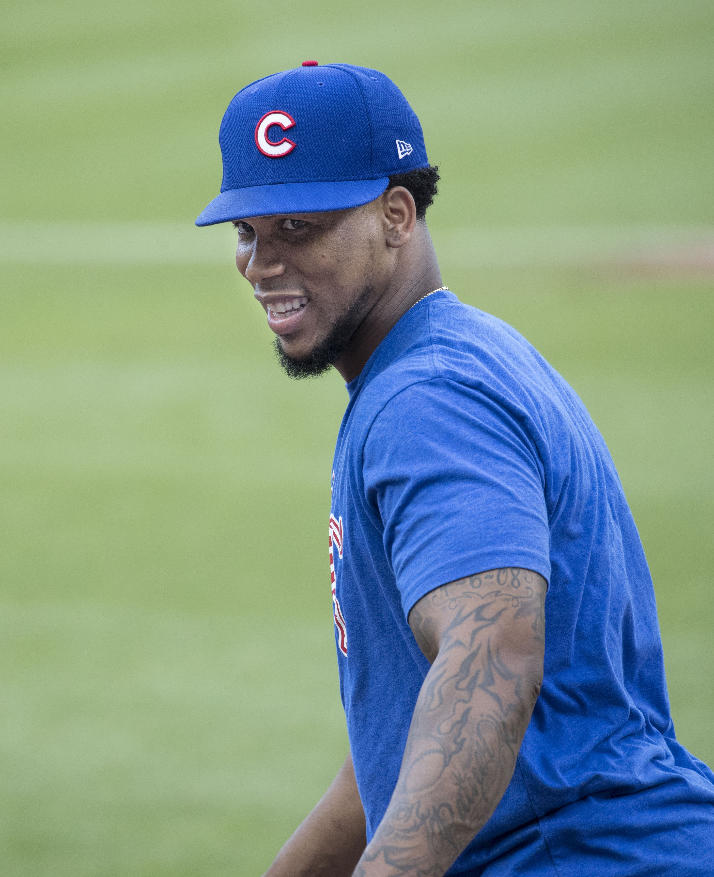 Pedro Strop Game-Used Uniform -- 1916 Throwback Game -- Reds vs. Cubs --  7/6/16