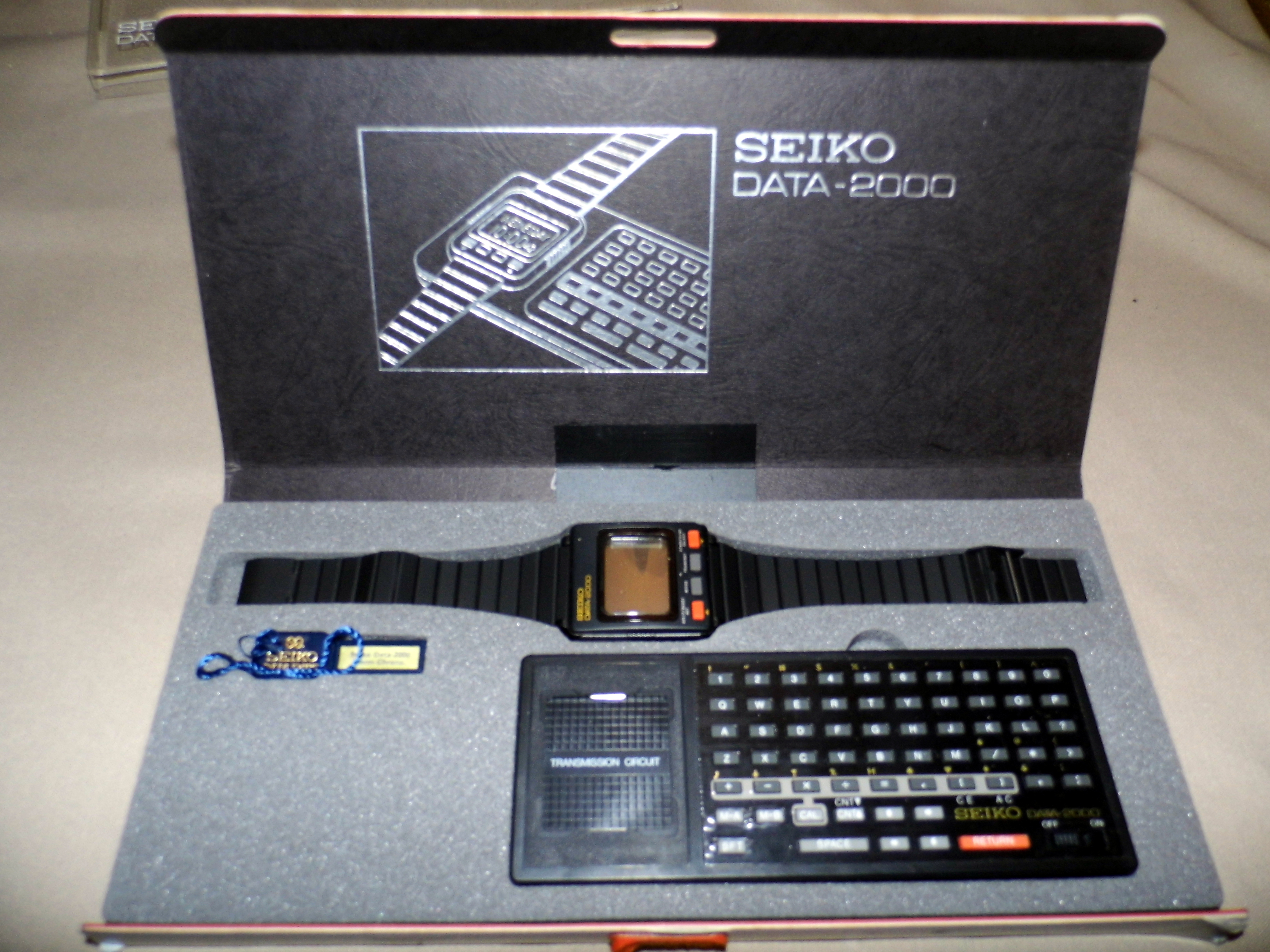 Seiko Data 2000%2C The First Computer Watch%2C Circa 1983 1984%2C LCD Watch with Docking Station %288515983575%29