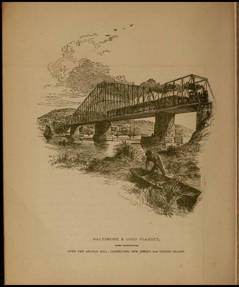 File:Baltimore & Ohio Viaduct Under Construction Over the Arthur Kill Connecting Staten Island and New Jersey.png