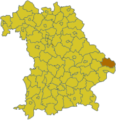 Poziția regiunii Districtul Freyung-Grafenau