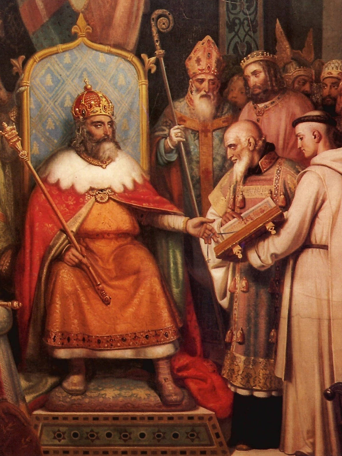 File Charlemagne And Alcuin Scriptor Jpg Wikimedia Commons