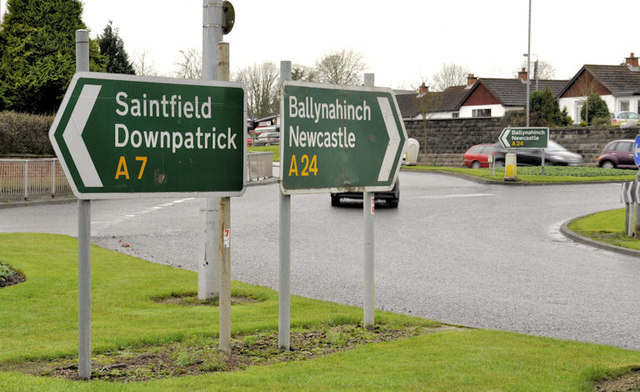 File:Direction signs, Carryduff (2) - geograph.org.uk - 2729016.jpg