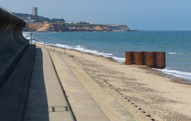 File:Northern end of the sea defences at Cart Gap - geograph.org.uk - 5888035.jpg